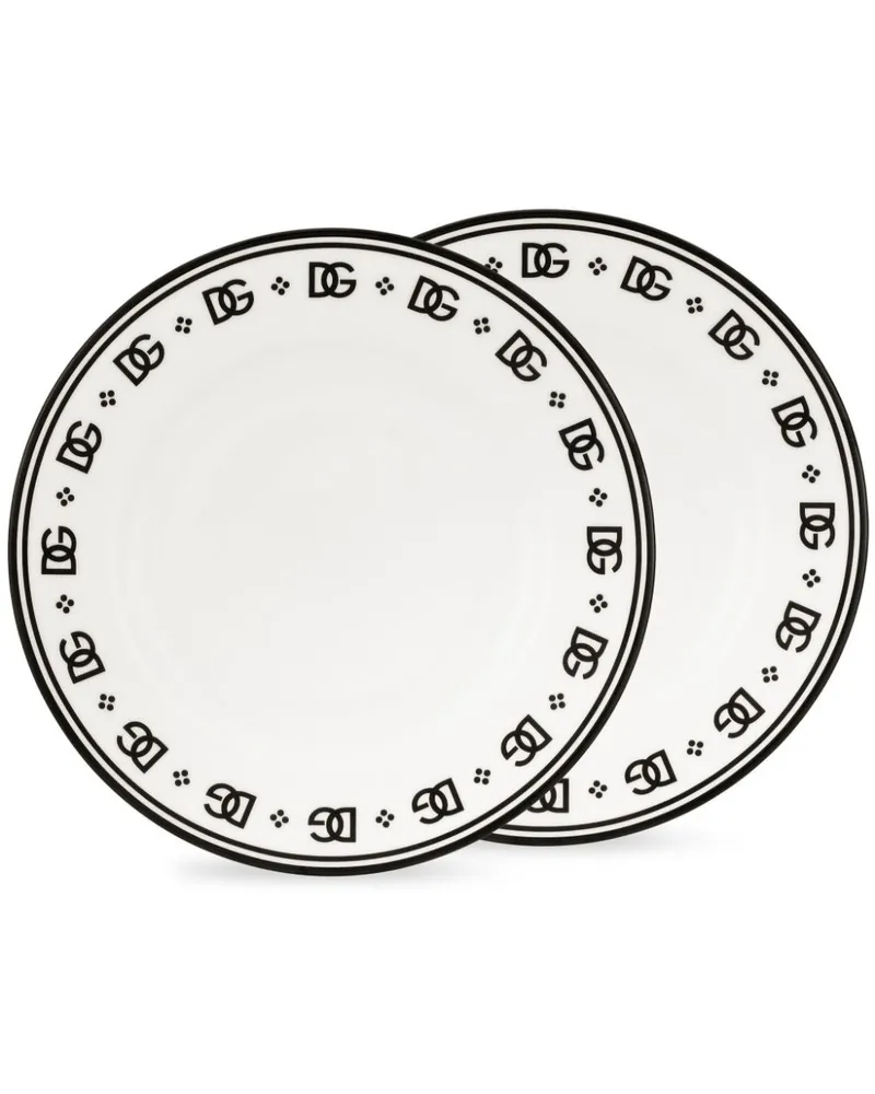 Dolce & Gabbana Dessertteller aus Porzellan (2er-Set) - Weiß Weiß
