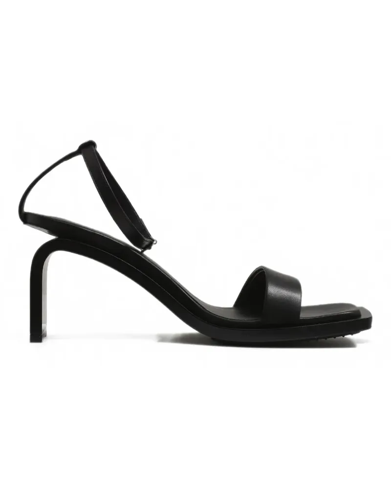 Courrèges Stream leather heeled sandals - Schwarz Schwarz