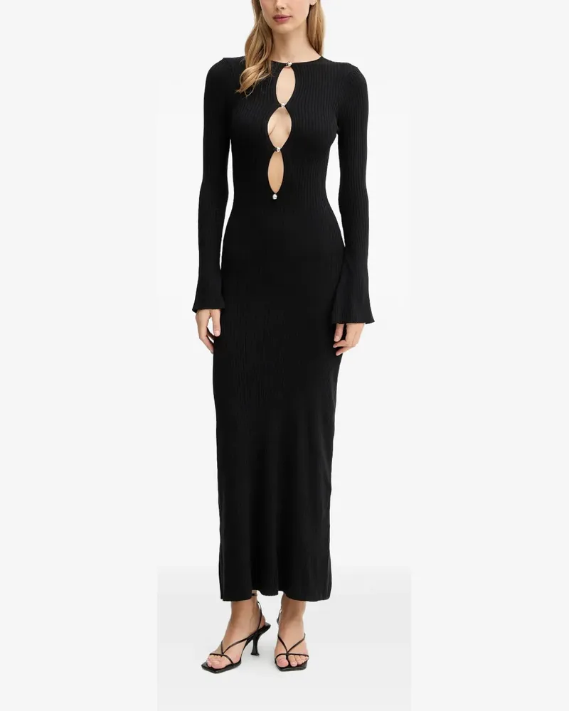 Bardot Nautico cut-out ribbed maxi dress - Schwarz Schwarz