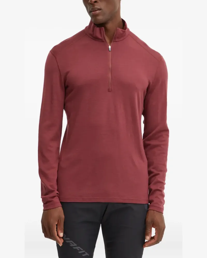 Icebreaker zip-neck performance top - Rot Rot