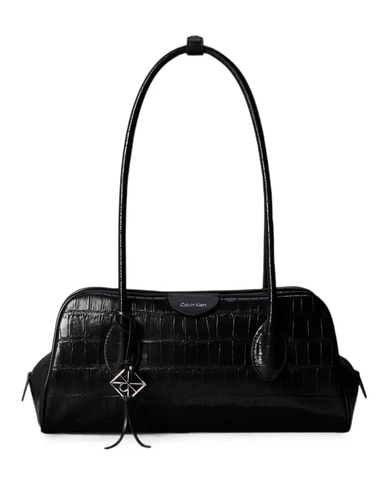 Calvin Klein croc-effect shoulder bag - Schwarz Schwarz