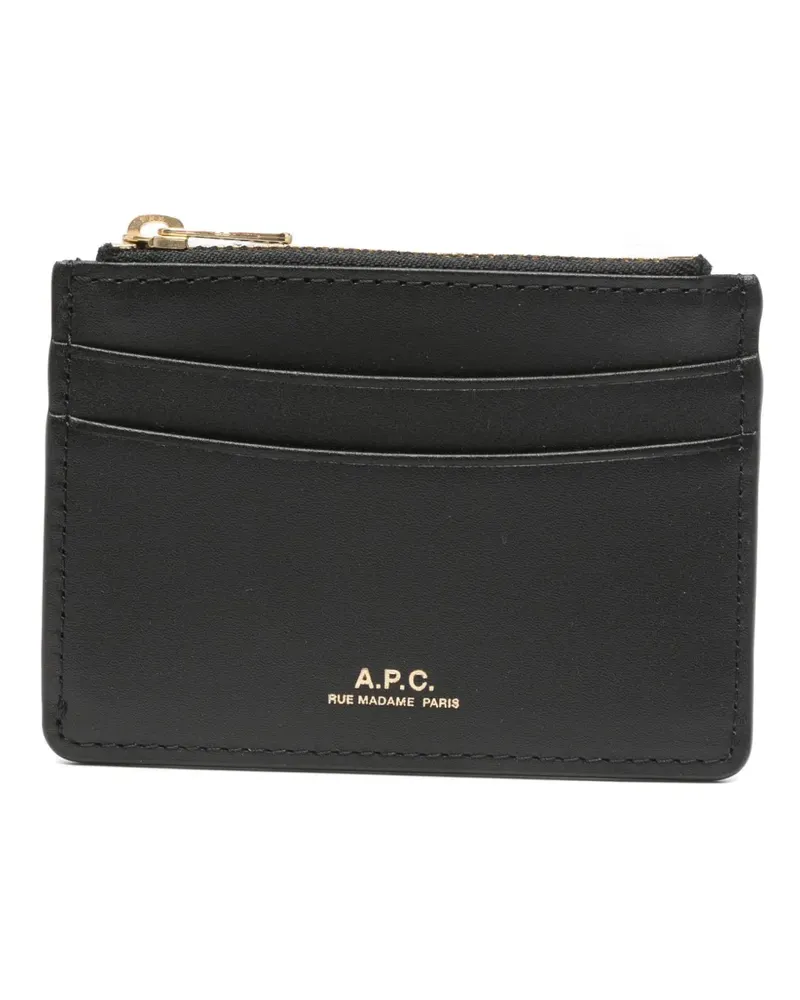 A.P.C. zip wallet - Schwarz Schwarz