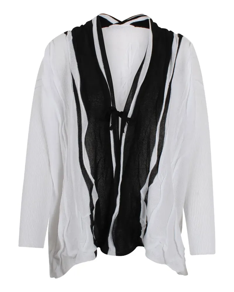 Pier Antonio Gaspari tie cardigan - Weiß Weiß