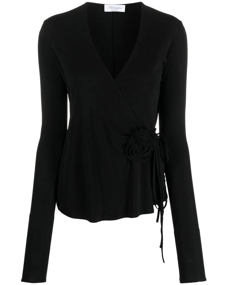 Blumarine Gewickeltes Hemd - Schwarz Schwarz