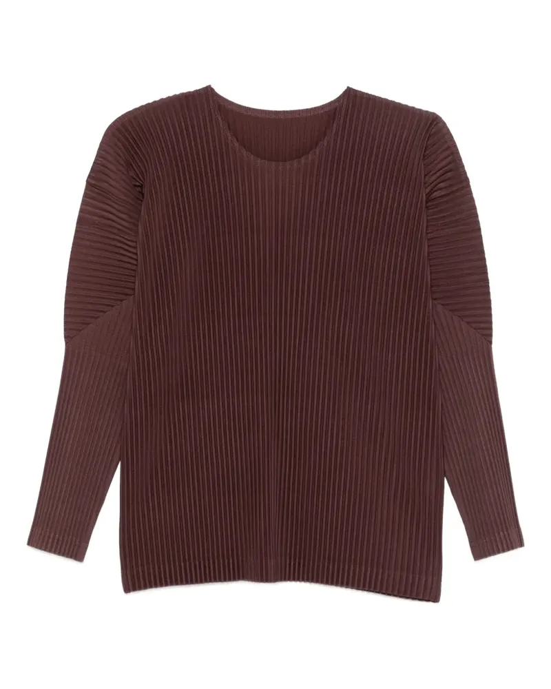 Issey Miyake Plissierter Pullover - Braun Braun