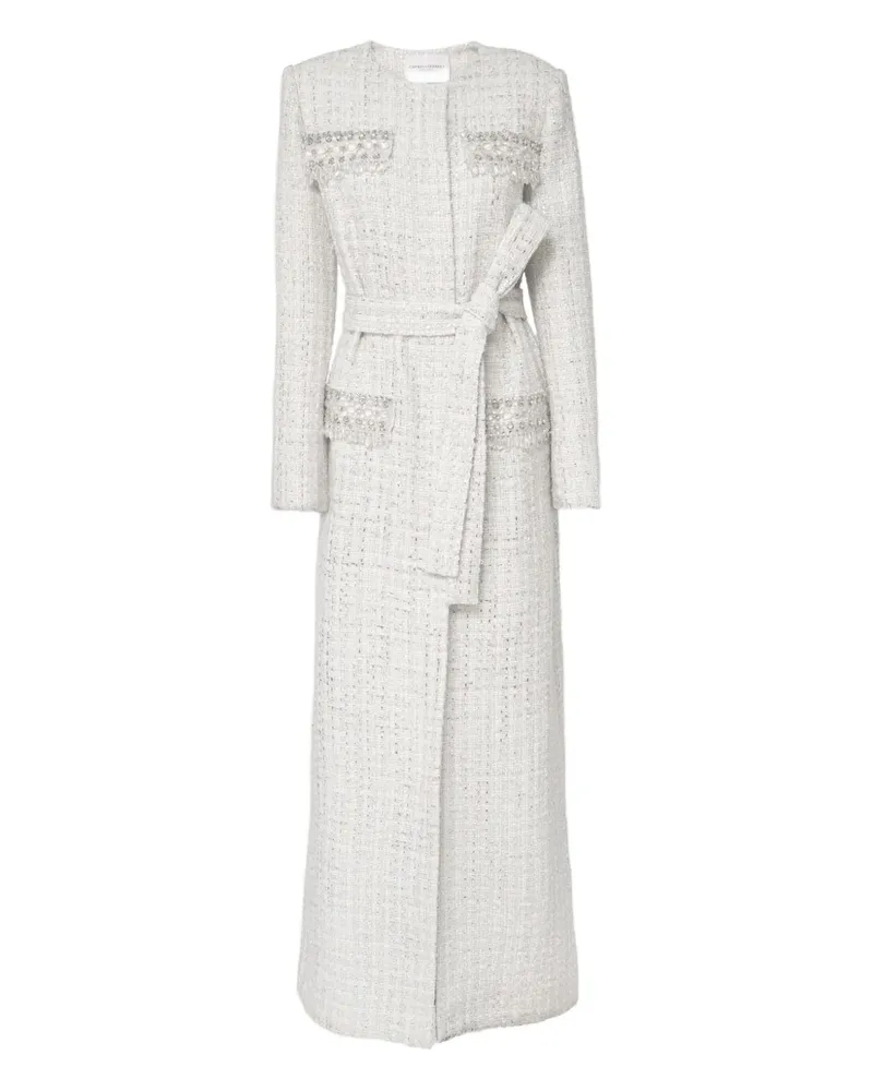 Carolina Herrera New York Mantel mit Strass - Weiß Weiß