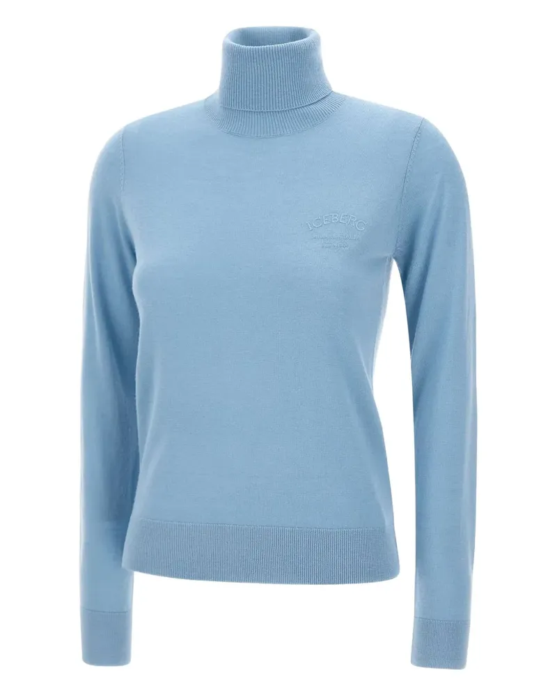 Iceberg Rollkragenpullover mit Logo-Stickerei - Blau Blau