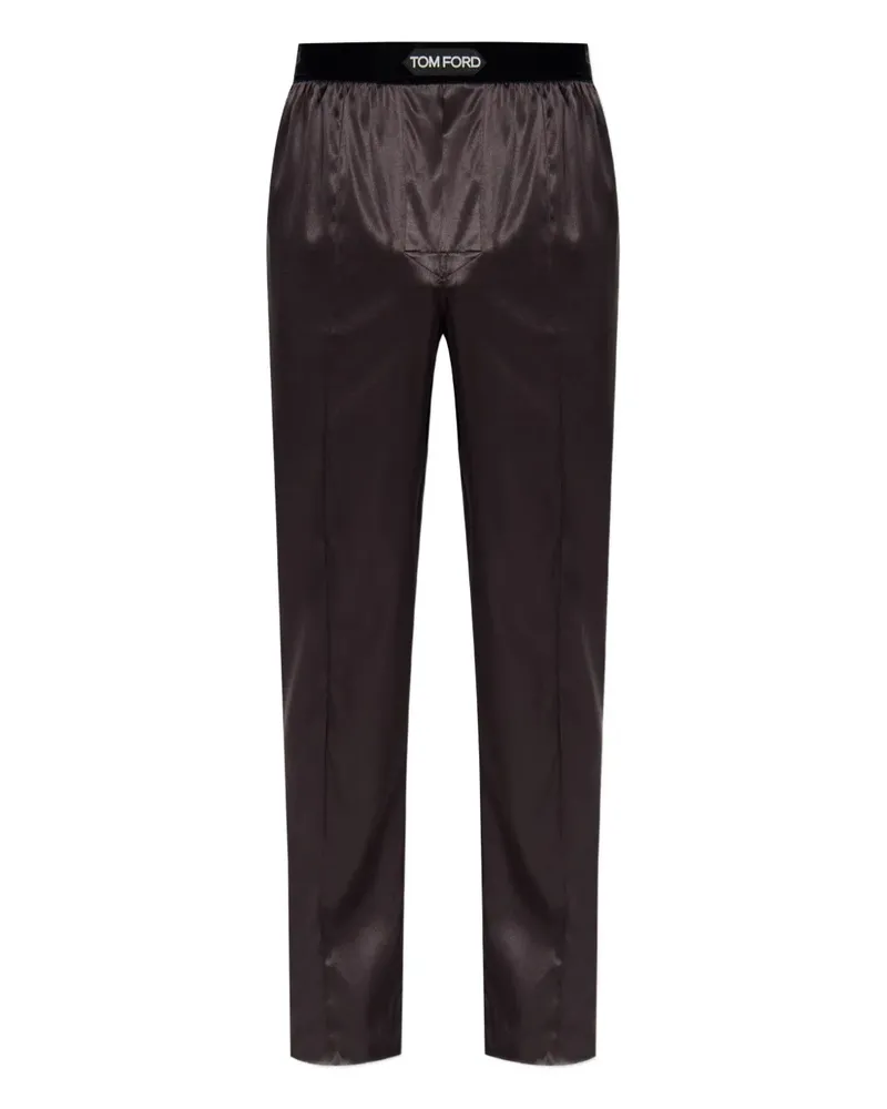 Tom Ford logo-waistband pyjama pants - Braun Braun