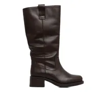Stiefel mit Blockabsatz - Braun