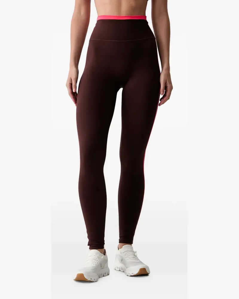 P.E. NATION logo-print side-stripe leggings - Braun Braun