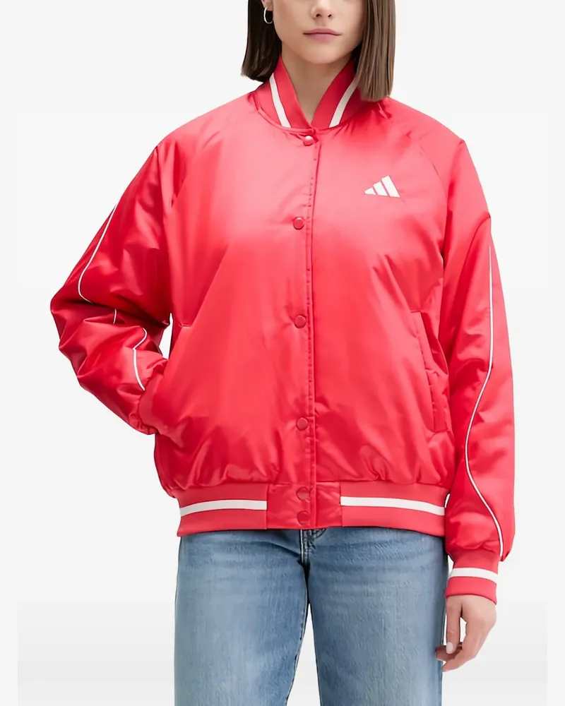 adidas embroided bomber jacket - Rot Rot
