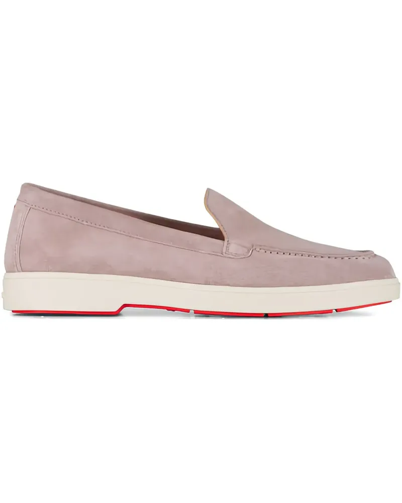 Santoni Yaltamoc suede slip-on loafers - Nude Nude