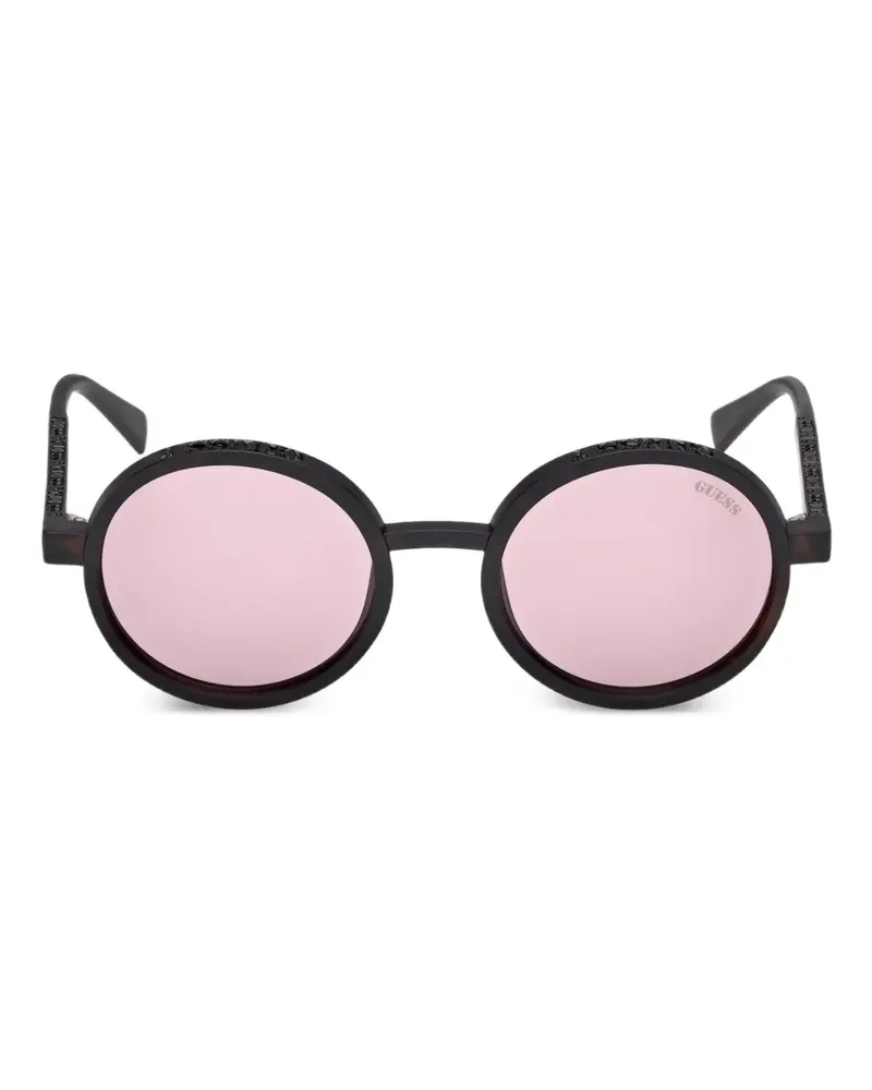 Guess Brille mit rundem Gestell - Braun Braun