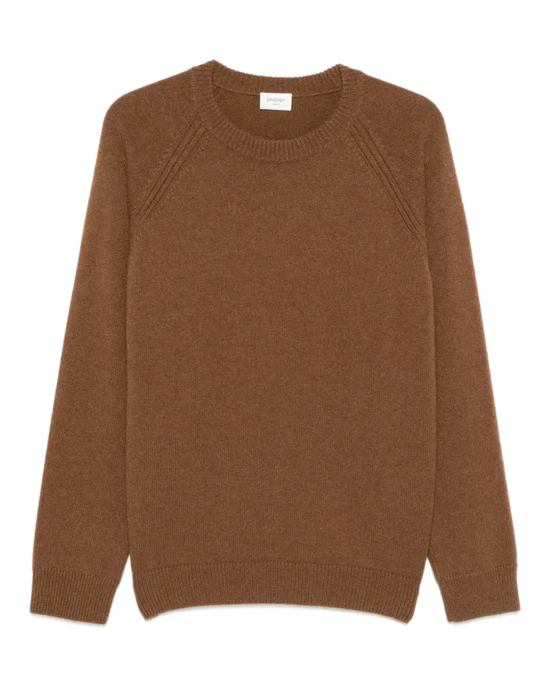 Saint Laurent Klassischer Kaschmirpullover - Braun Braun