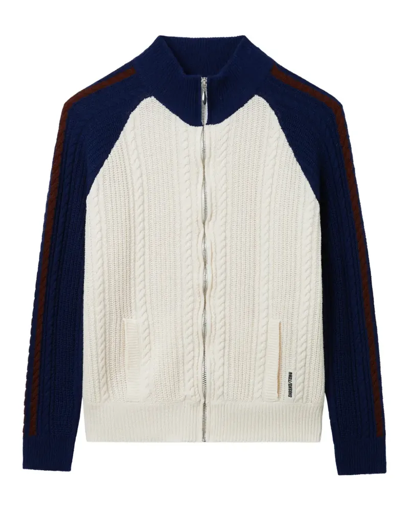 SHUSHU/TONG Cardigan mit Zopfmuster - Weiß Weiß