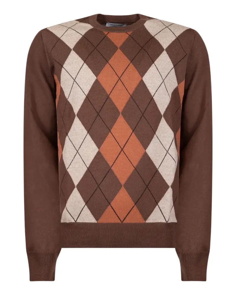 Gran Sasso Pullover mit Argyle-Muster - Braun Braun