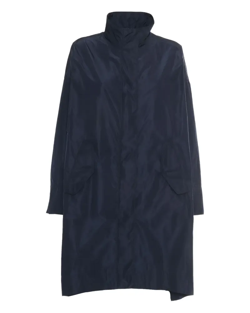 ASPESI Asymmetrischer Mantel mit Stehkragen - Blau Blau