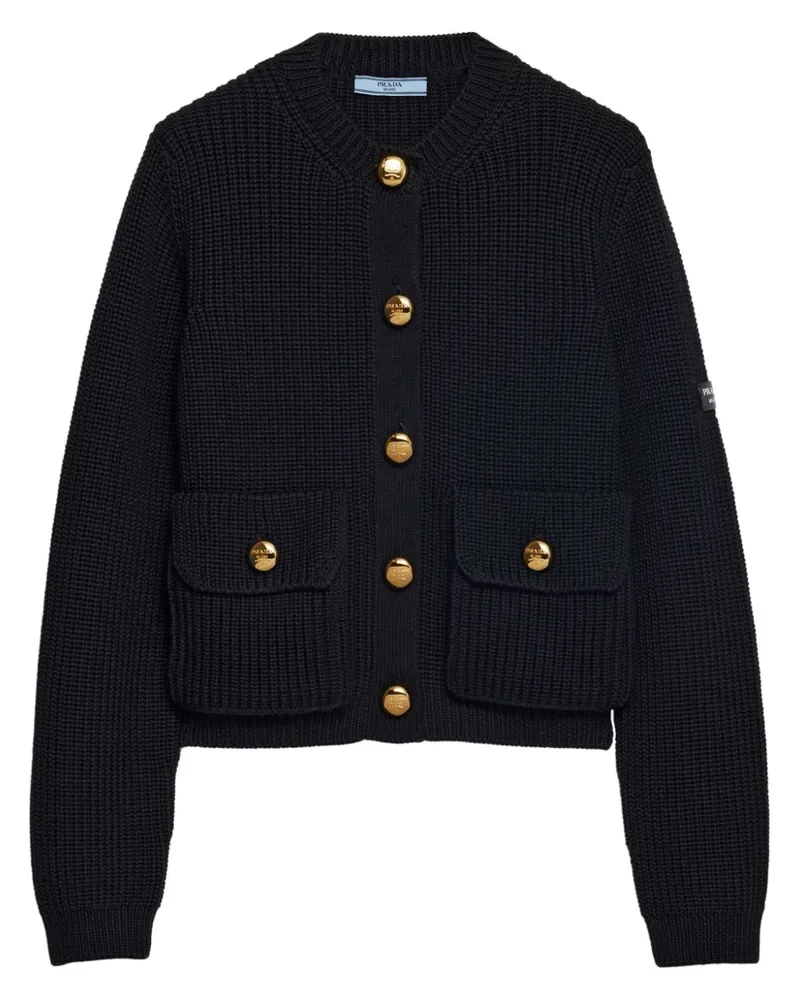Prada Cardigan aus Wolle - Schwarz Schwarz