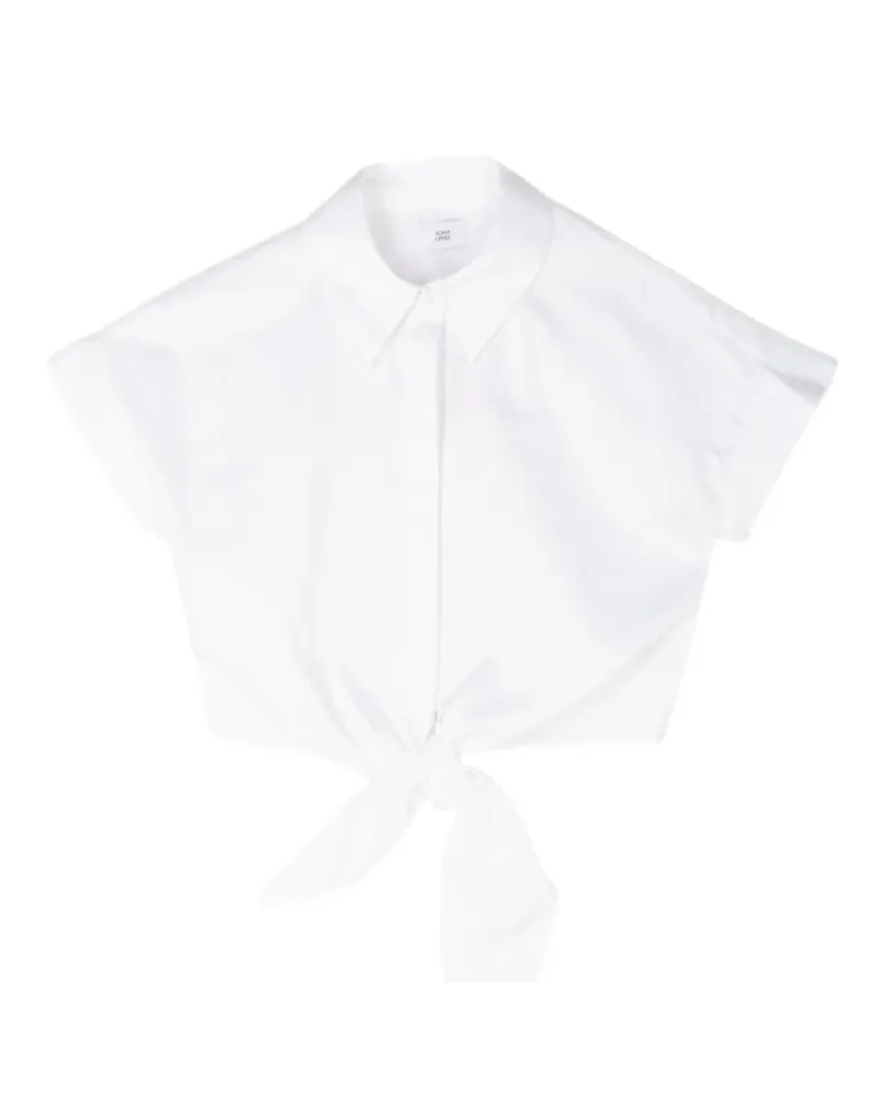 Adam Lippes Mila tie detail top - Weiß Weiß