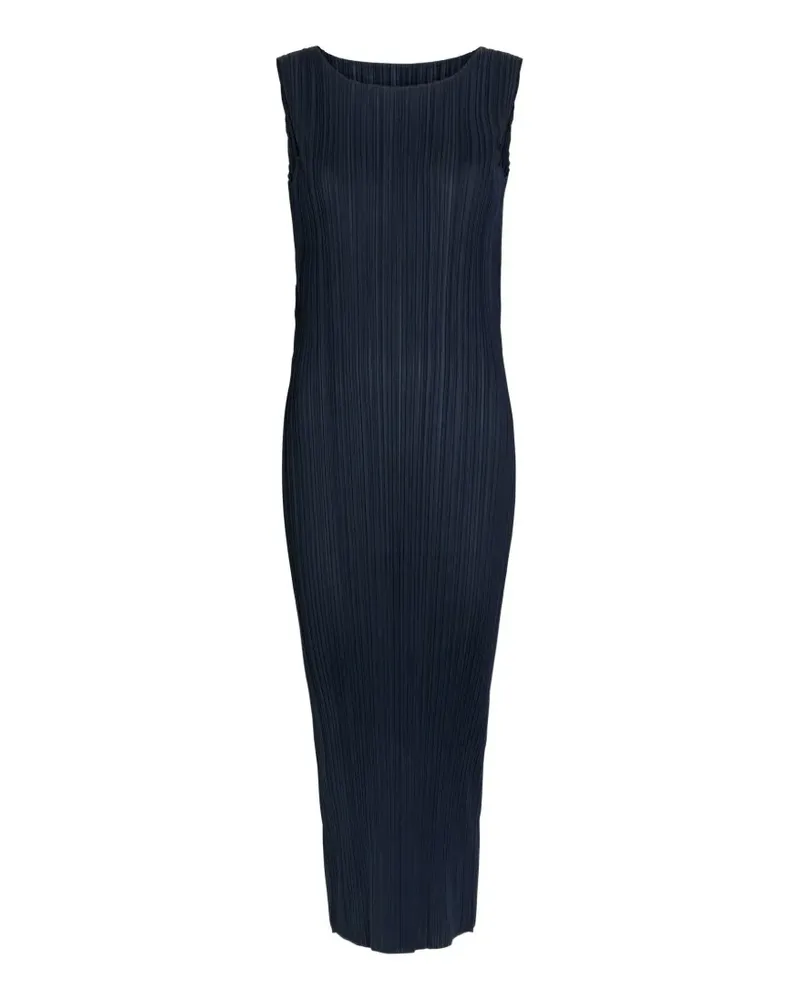 Issey Miyake pleated sleeveless maxi dress - Blau Blau