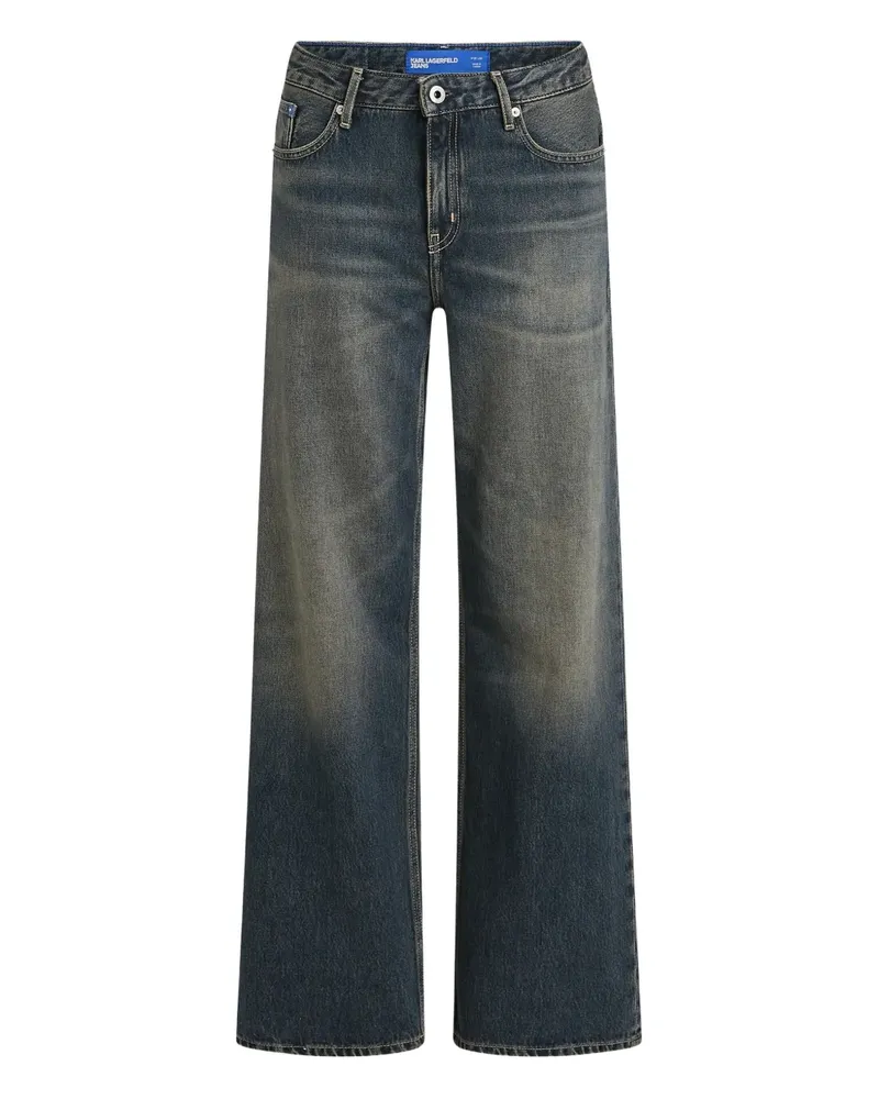 Karl Lagerfeld Jeans mit Logo-Patch - Blau Blau