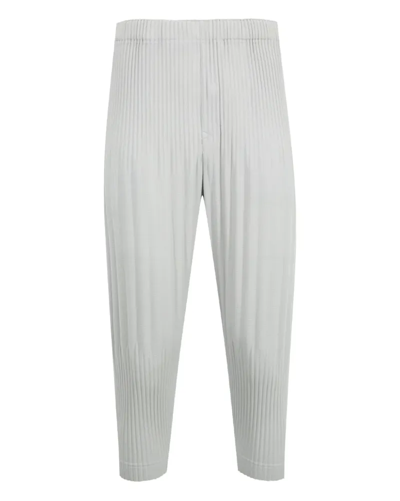 Issey Miyake Cropped-Hose mit Bundfalten - Grau Grau