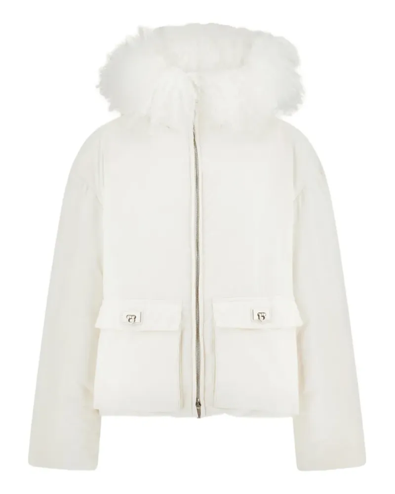 Ferragamo Wattierter Bomberjacke - Weiß Weiß