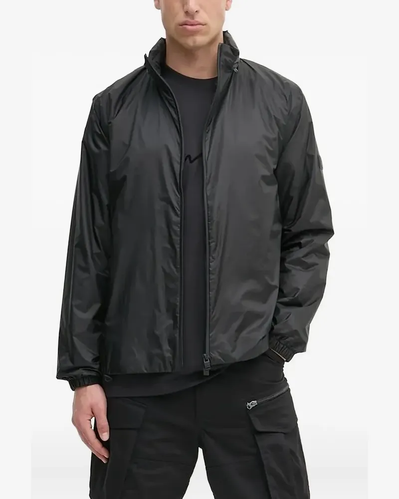 RAINS Leichte Stehkragen-Jacke mit Reißverschluss - Schwarz Schwarz