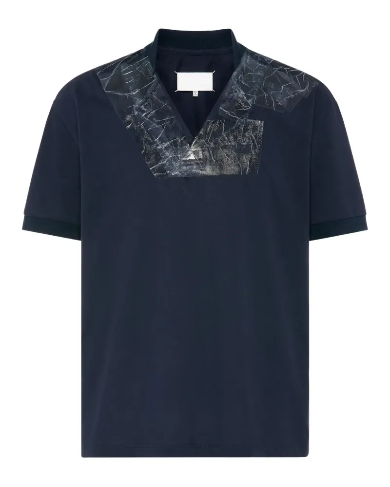 Maison Margiela T-Shirt mit V-Ausschnitt - Blau Blau