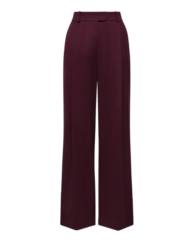 Another Tomorrow pleated wide-leg trousers - Violett Violett