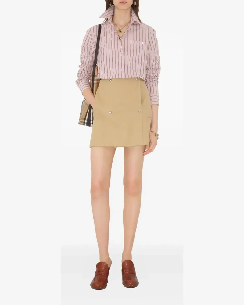 Burberry buttoned mini skirt - Nude Nude