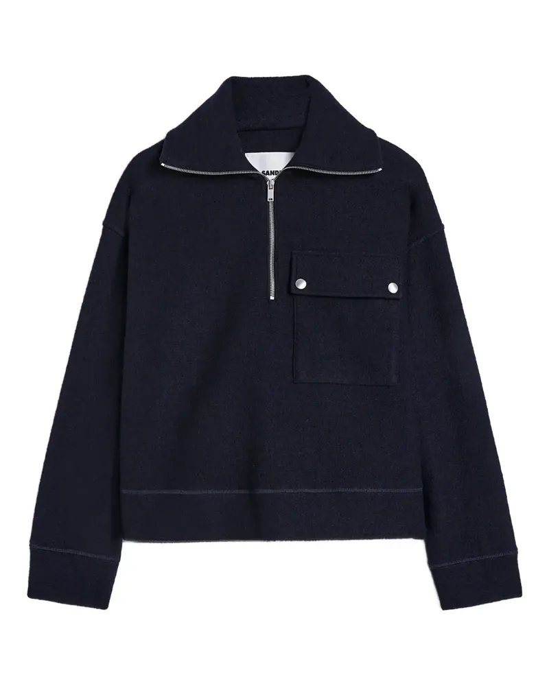 Jil Sander Sweatshirt aus Filz - Blau Blau