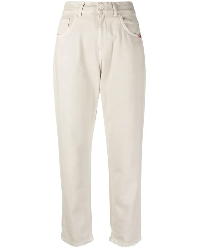 Amish Jeans mit hohem Bund - Nude Nude