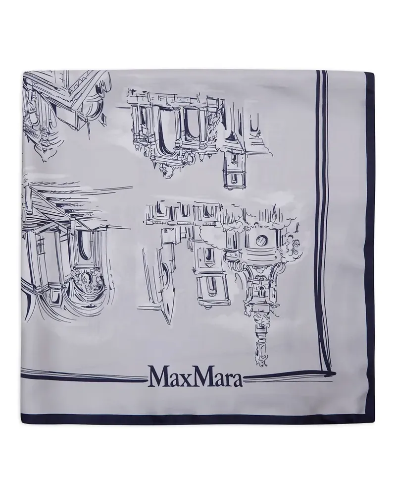 Max Mara logo scarf - Weiß Weiß