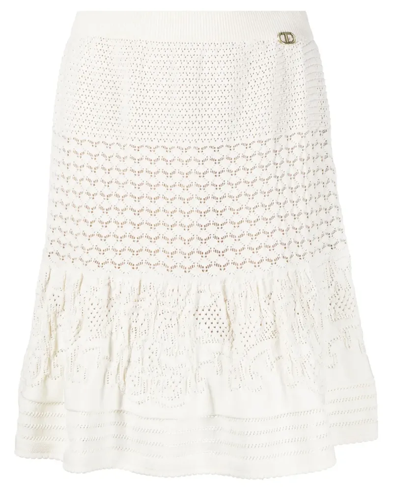 Twin-Set Gestrickter Rock - Weiß Weiß