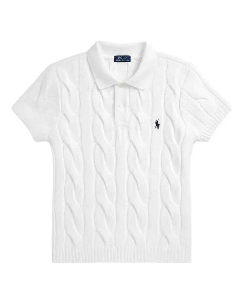 Ralph Lauren cable-knit polo shirt - Weiß Weiß