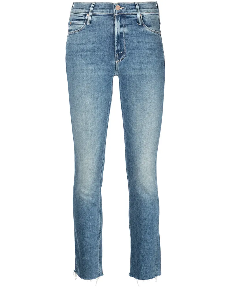 Mother Ausgeblichene Slim-Fit-Jeans - Blau Blau