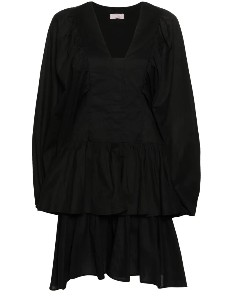 Liu Jo Minikleid aus Leinen - Schwarz Schwarz