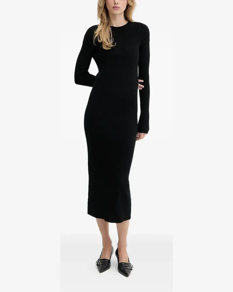 IRO Midikleid aus Kaschmir - Schwarz Schwarz