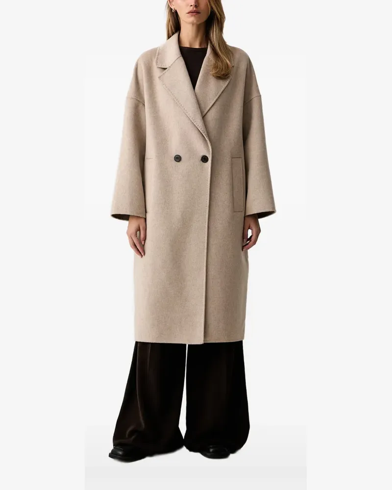 VICOLO double-breasted notched-lapel coat - Nude Nude