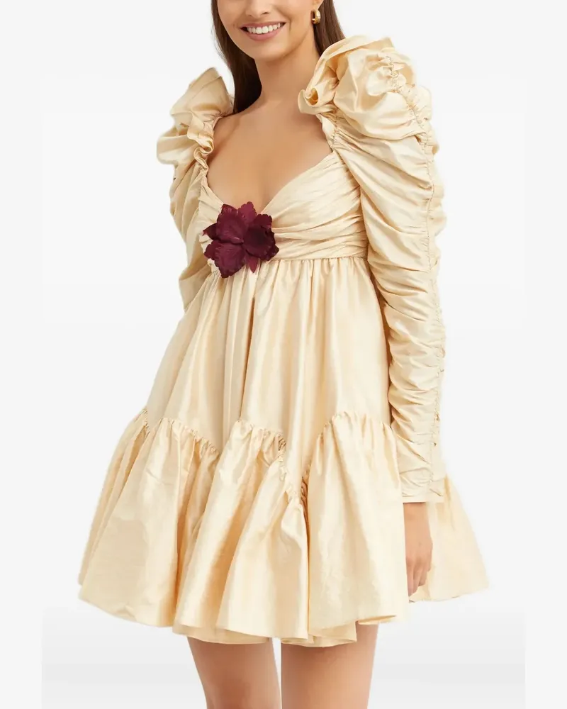 Zimmermann Broszka ruffled silk dress - Nude Nude