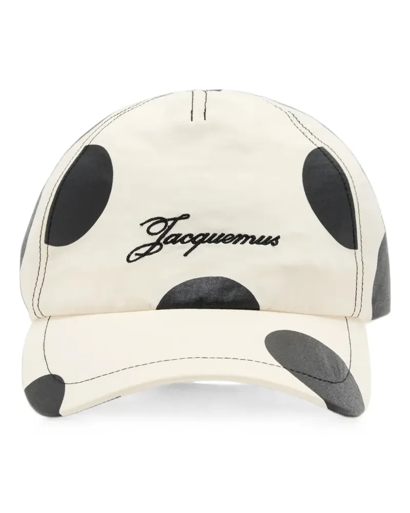 Jacquemus La Casquette Baluchon polka dot-print cap - Nude Nude