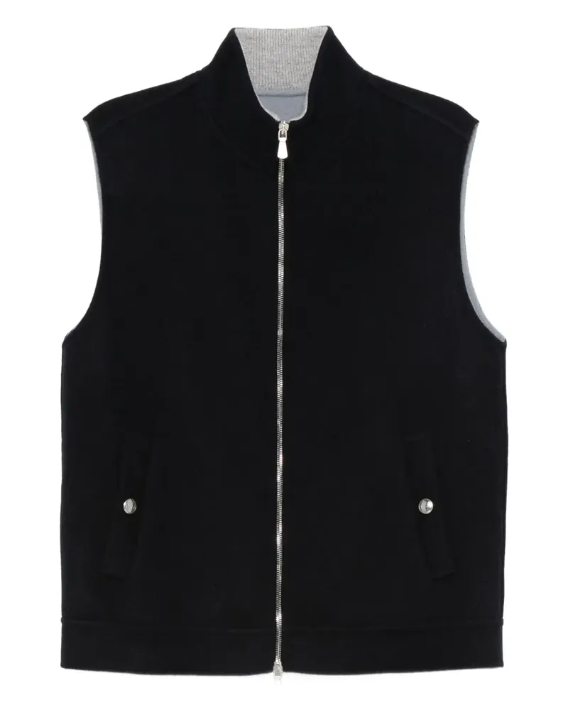 Eleventy Weste mit Reißverschluss - Blau Blau