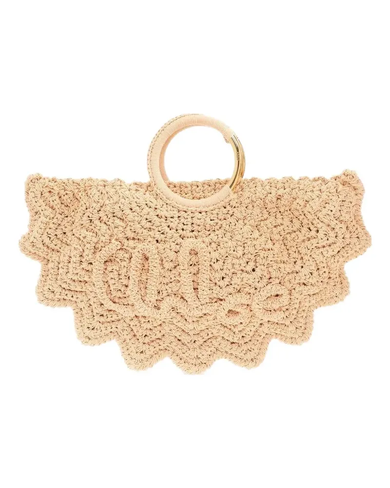 Chloé Kleine Bracelet Paravent Tote Bag mit gehäkeltem Ringhenkel - Nude Nude