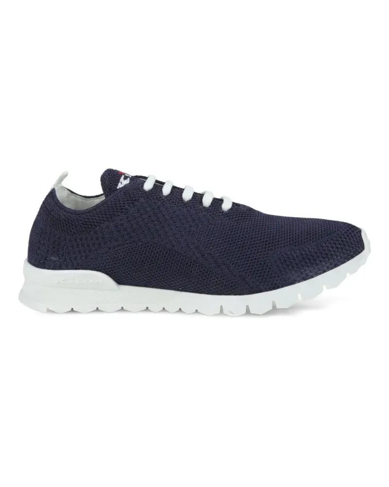 Kiton Fits Sneakers in Strickoptik - Blau Blau