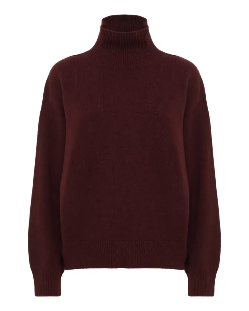 Laneus Kastiger Rollkragenpullover - Rot Rot