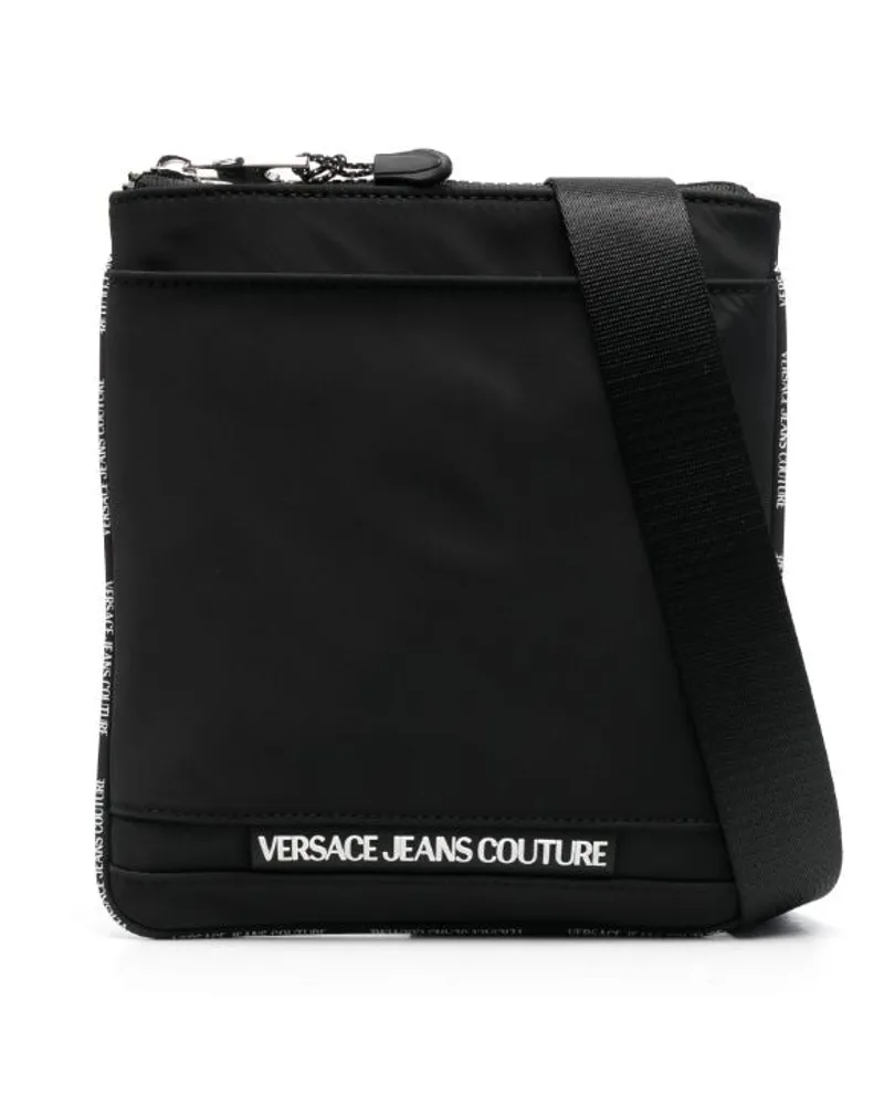 Versace Jeans Kuriertasche mit Logo-Prägung Schwarz