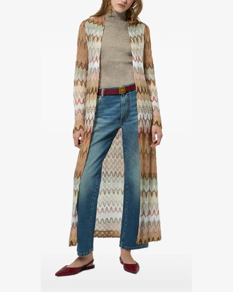 Missoni Cardigan mit Zickzackmuster - Nude Nude