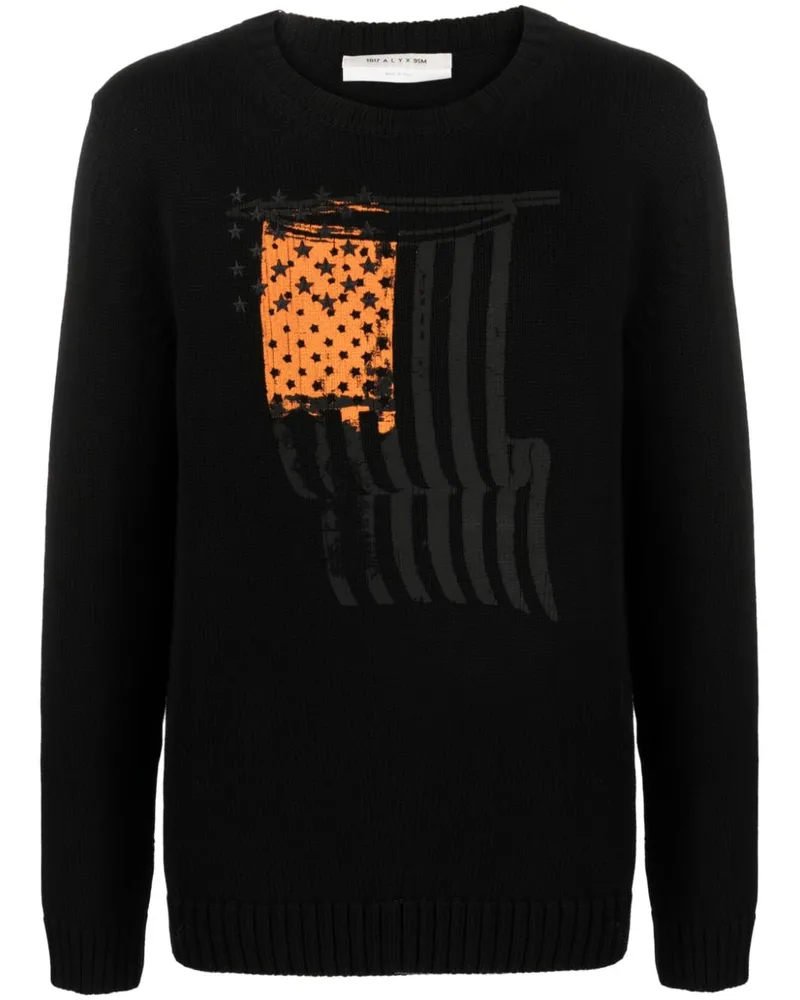 1017 ALYX 9SM Pullover mit grafischem Print - Schwarz Schwarz