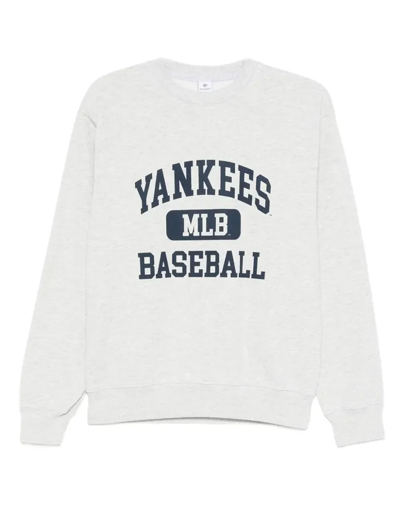 SPORTY & RICH Sweatshirt mit Baseball-Print - Grau Grau